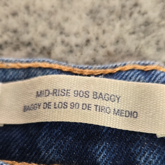 Universal Thread Size 8 90's Baggy Midrise Wide Leg Large Cuff Button Fly Jeans - Picture 9 of 16